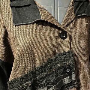 Elegant Black and Brown Women's Blouse